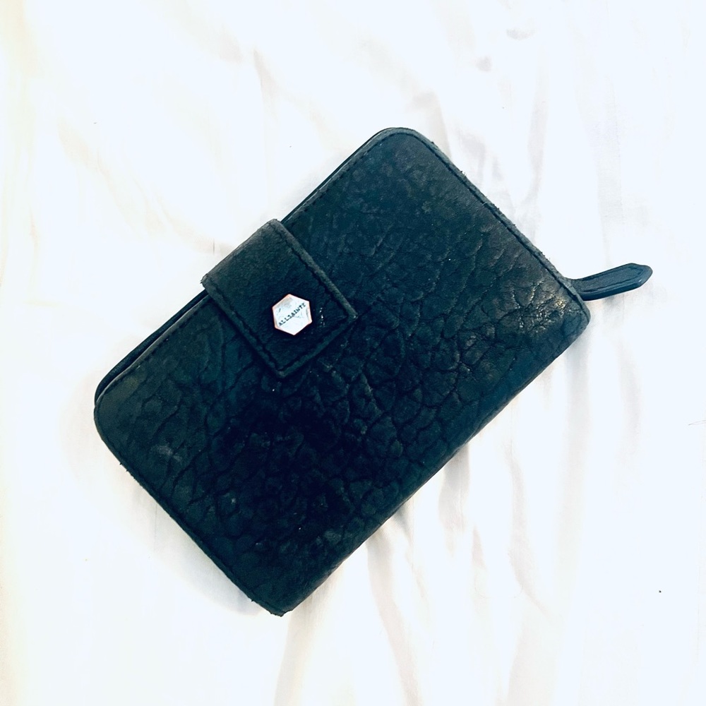 Allsaints unisex leather wallet